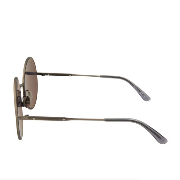 Bottega Veneta Women\'s Grey and Bronze Metal Sunglasses!
